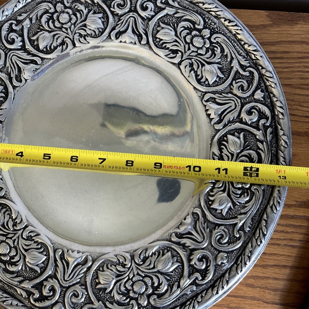 Pewter Platter Wilton Armetale William & Mary 13" Round Tray / Platter / Plate - Picture 7 of 7